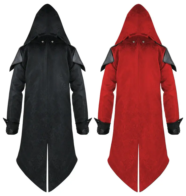 Men's New Medieval Halloween Retro Patchwork Coat