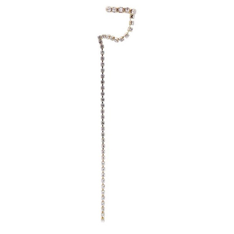 Full Diamond Ear Stud Ear Bone One-piece Personalized Design Sense 925 Silver Needle