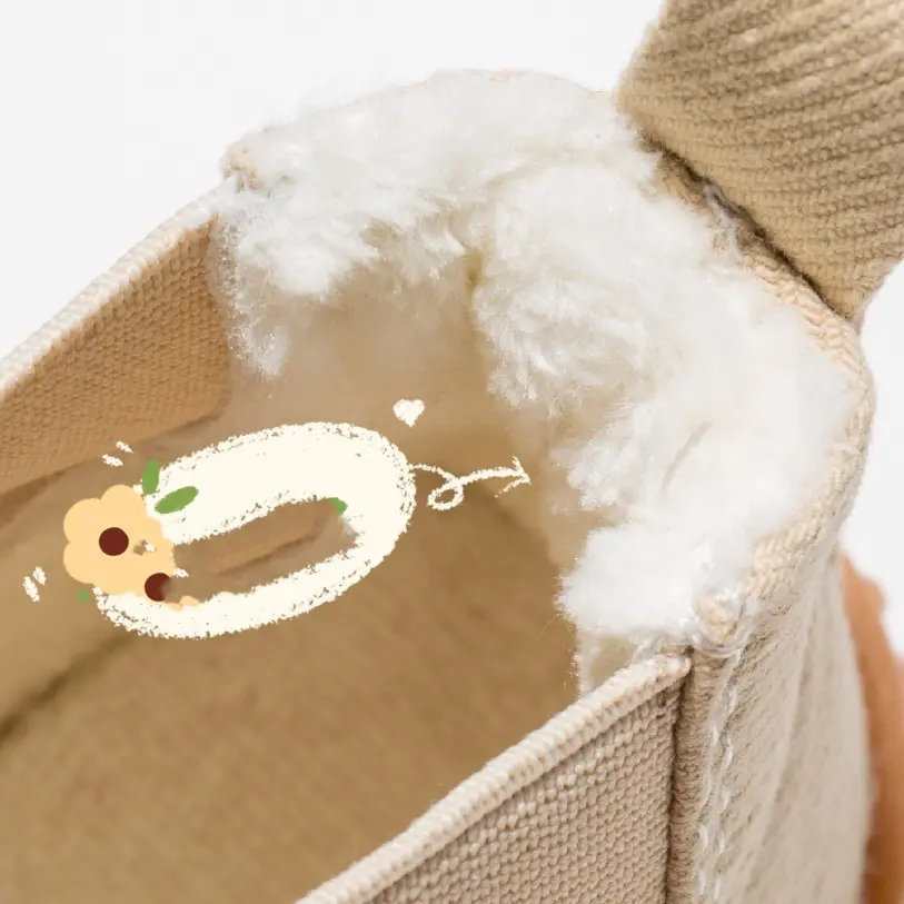 Children's Canvas Shoes High Top With Cotton Warm Soft Sole