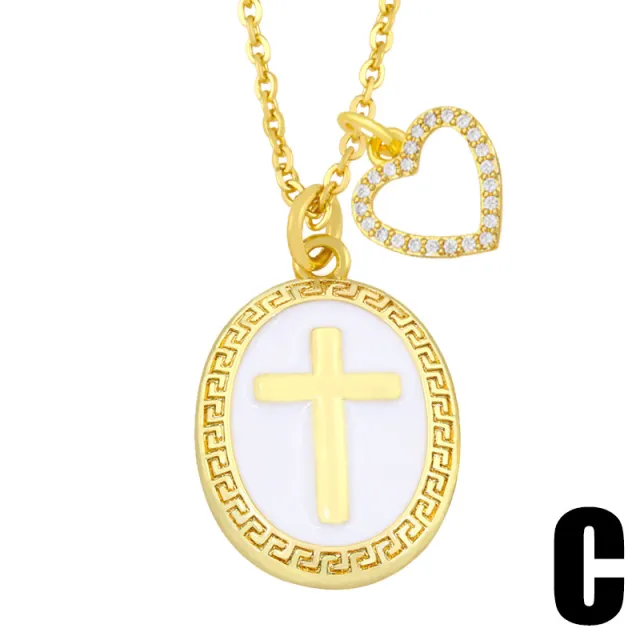 Original Cross Love Double Pendant Ins Men And Women Simple Couple Pendant Necklace - Shop at LoveMi