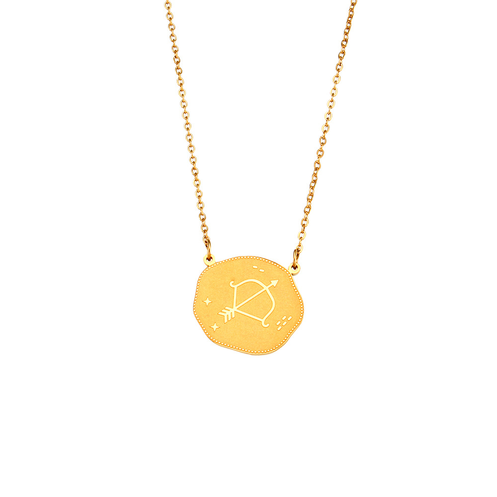 Fashion Simple Zodiac Sign Necklace Women's
