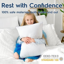 Twin Pack Hotel Quality Bed Pillow High Support Neck Pillows Medium Firm Queen King--Queen