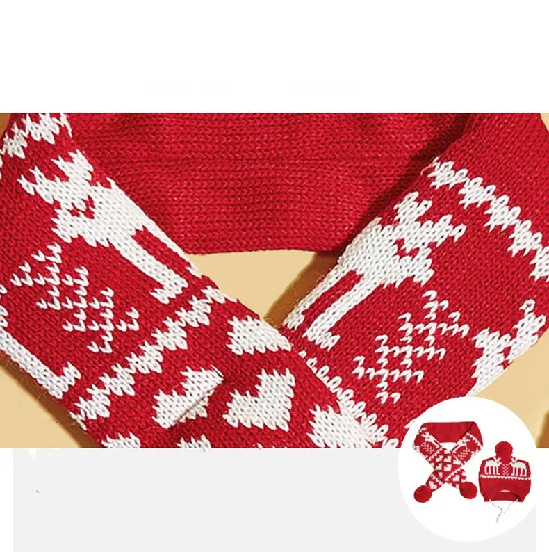 Pet Cat Dog Knitting Christmas Scarf Accessories – image 3