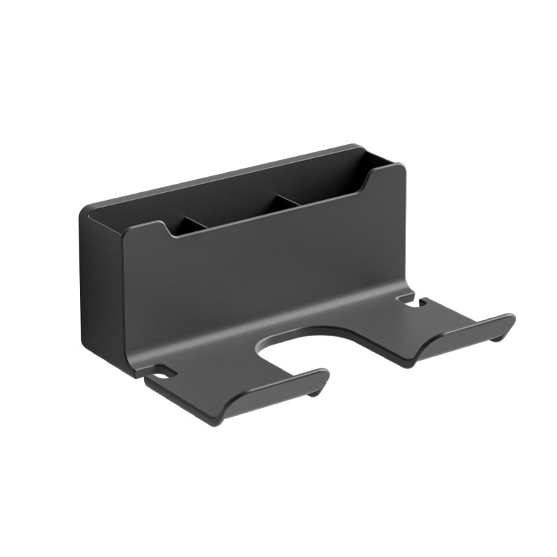 Hair Dryer Rack, Multi-functional Wall-mounted Hair Dryer For Bathroom Without Drilling