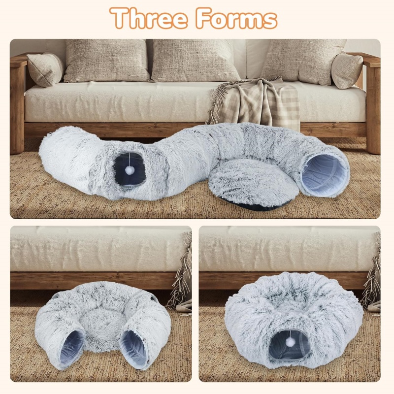 Cat Tunnel Bed Nest Interactive Toy For Small Medium Large Cats Exercise — image 9