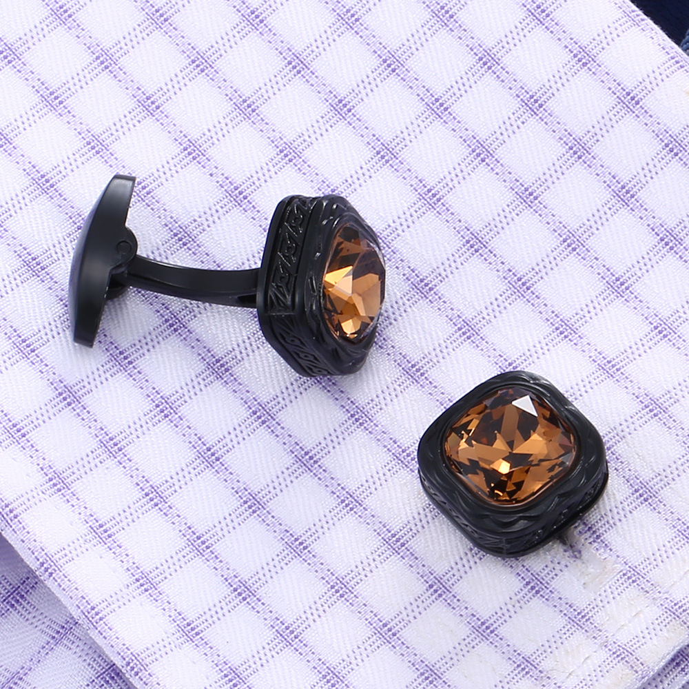Geometric Copper Cufflinks, picture 3 of 4