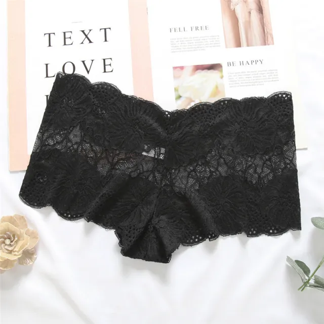 Boxer Shorts Cotton Crotch Solid Color Women's Panties Black - Shop at LoveMi