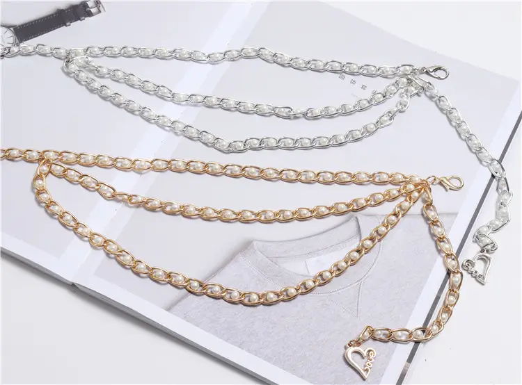 All-match Belt Decorated Dress Elegant Metal Chain Skirt Belt