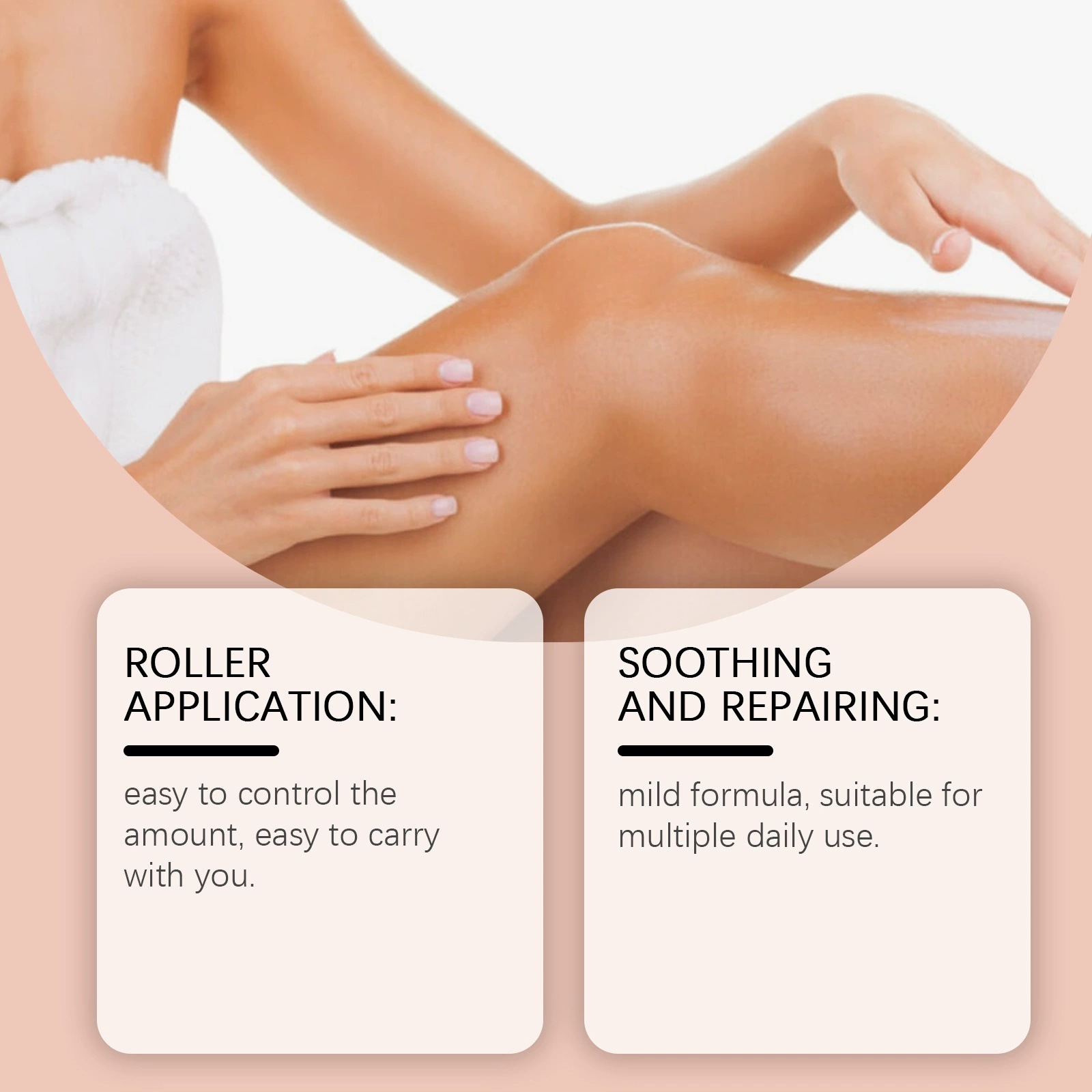 Organic Castor Oil Roller, Cold-Pressed Massage Oil