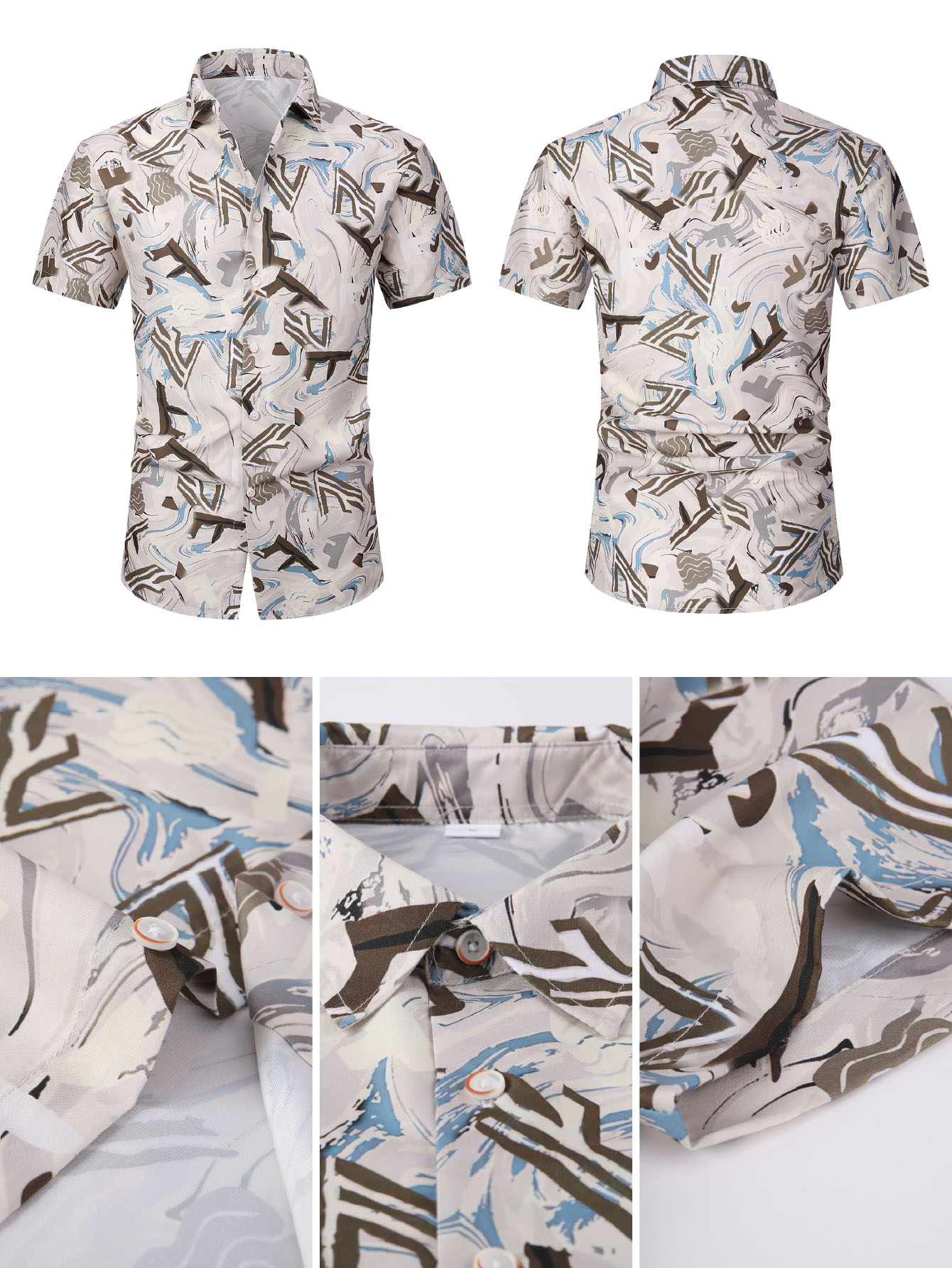 ["Hawaiian shirt","tropical print shirt","vacation wear for men"]