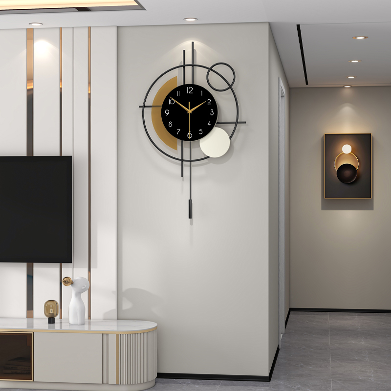 Horloge murale moderne en métal Décoration décorative pour la maison