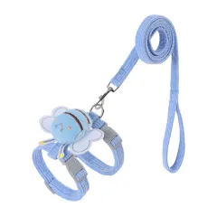 Cat Harness Leash Set With Cute Bee Plaid Cats Escape Proof - Adjustable Kitten Harness For Large Small Cats, Lightweight Soft Petsafe Harness Yell... - View 1