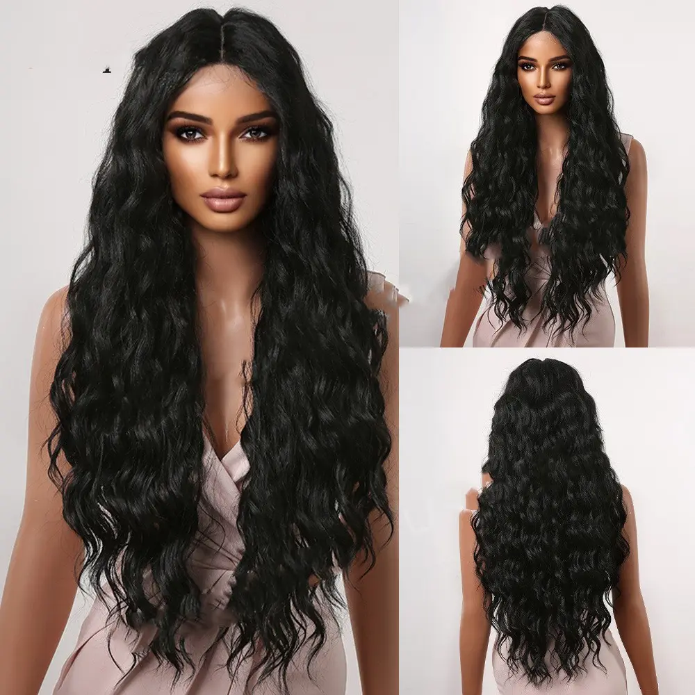 Domestic Silk High Temperature Wig Woman with Long Curly
