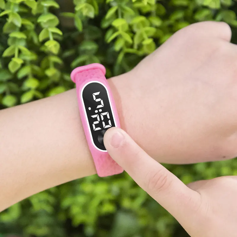 Silicone Children's LED Red and White Light Watch