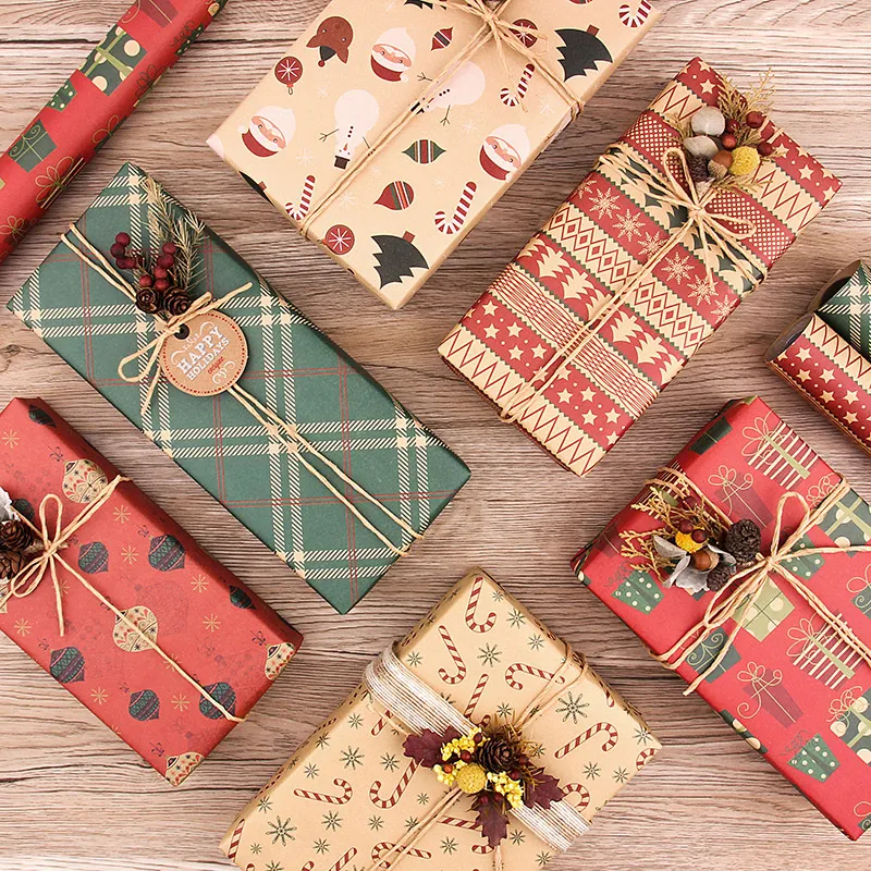 Vintage Christmas Kraft Wrapping Paper Christmas Gift Wrapping Paper – image 4