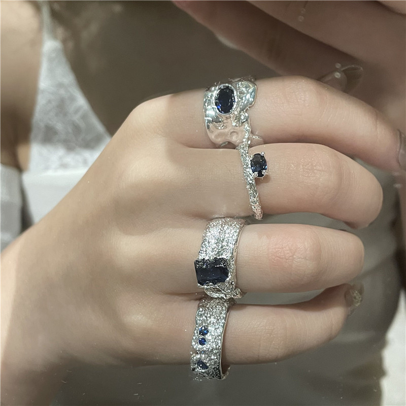 European And American Niche Designs, Multi-style Silver-plated Rings