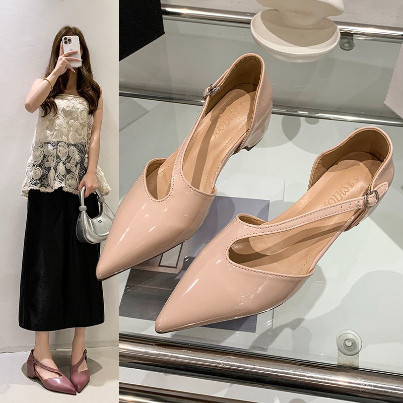 Pointed Toe Block Heel Pumps, picture 4 of 5