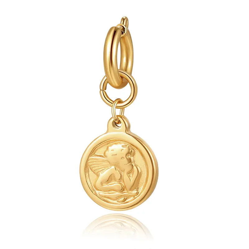 Gold Coin Necklace Women's Light Luxury Niche Live Buckle Pendant