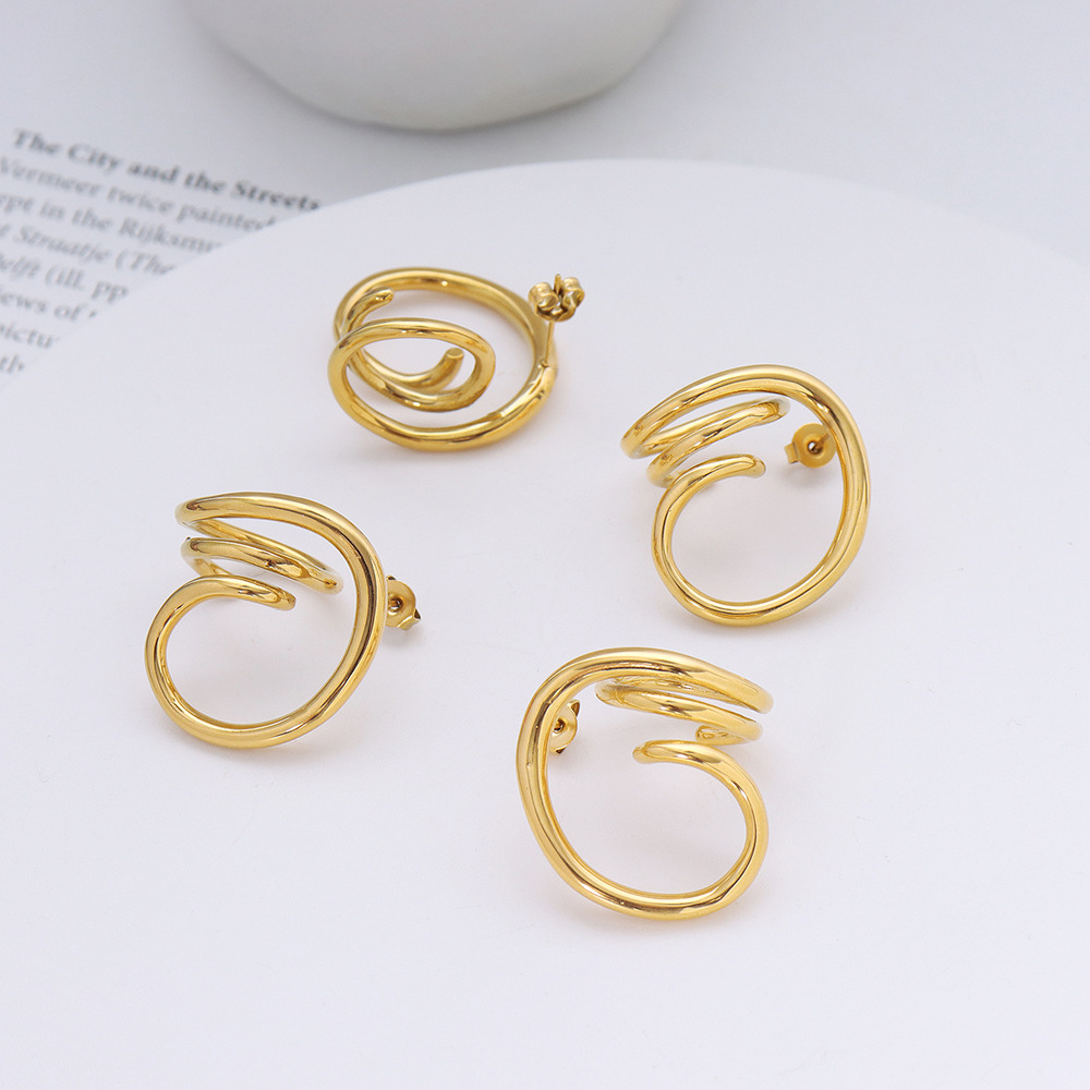 Personalized And Exaggerated Earrings Titanium Steel