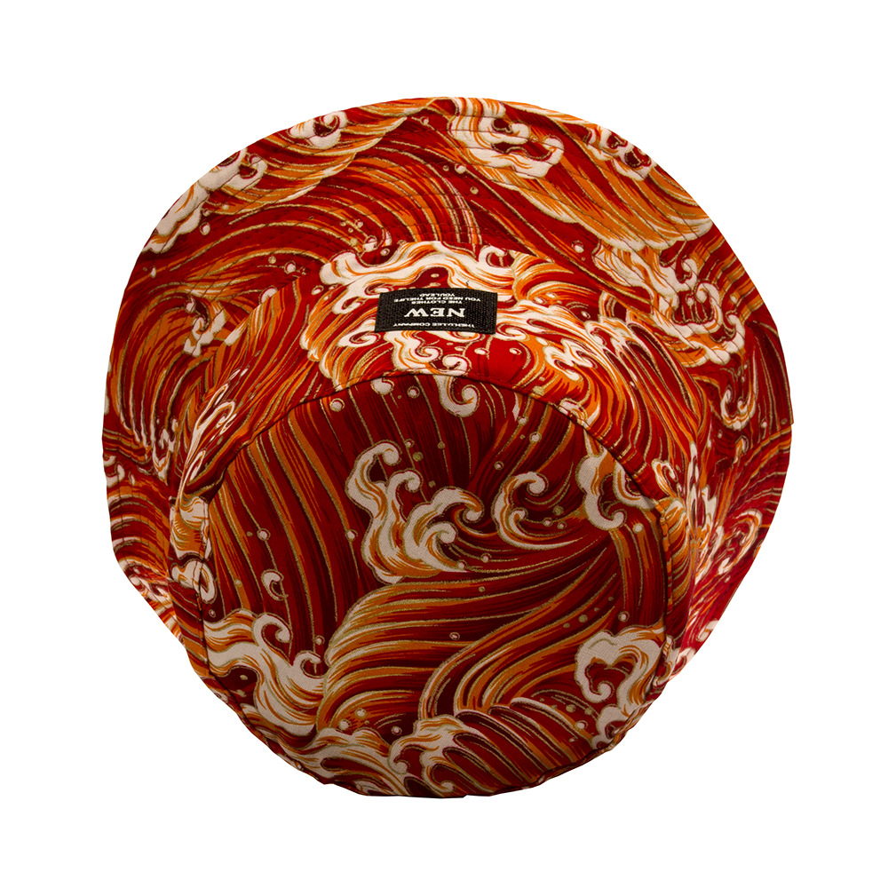 Men's And Women's Matching Wave Pattern Vintage Workwear Style Surf Cap For Outdoor Street Skateboarding Music Festival Daily Wear Casual Sun Hat