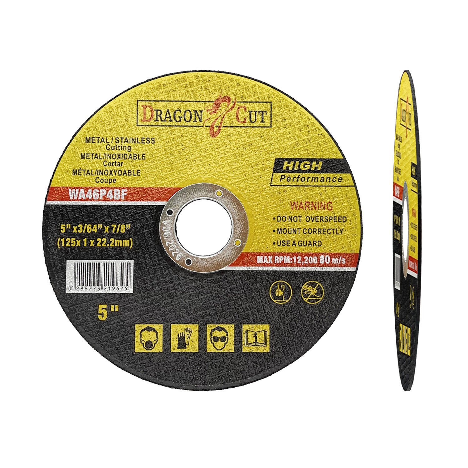 50 X 125mm ULTRA THIN 1mm METAL CUTTING BLADE DISC FOR STEEL & STAINLESS ANGLE