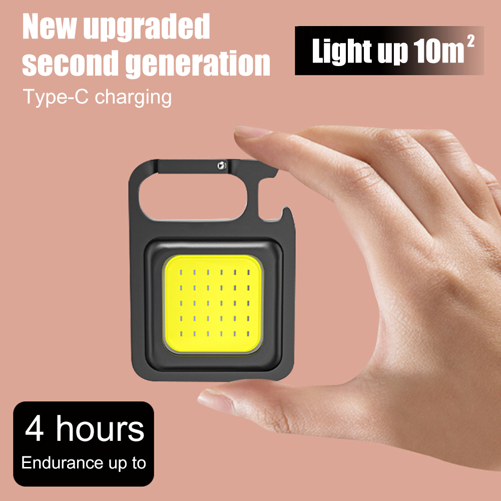 Mini Portable Flashlight Rechargeable Glare COB Keychain Light LED Work Light USB Charge Emergency Lamps Outdoor Camping Light — foto 3