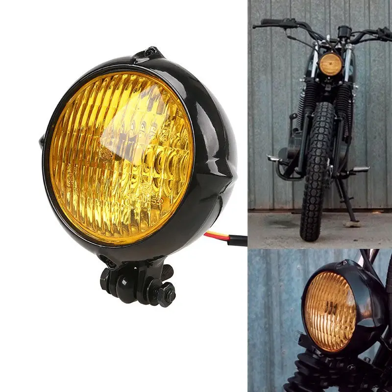 Retro Headlights Electric Car Cool Black