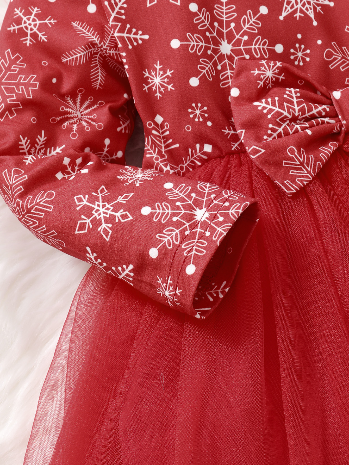 Christmas Baby Girls' Snowflake Print Dress - Image 1
