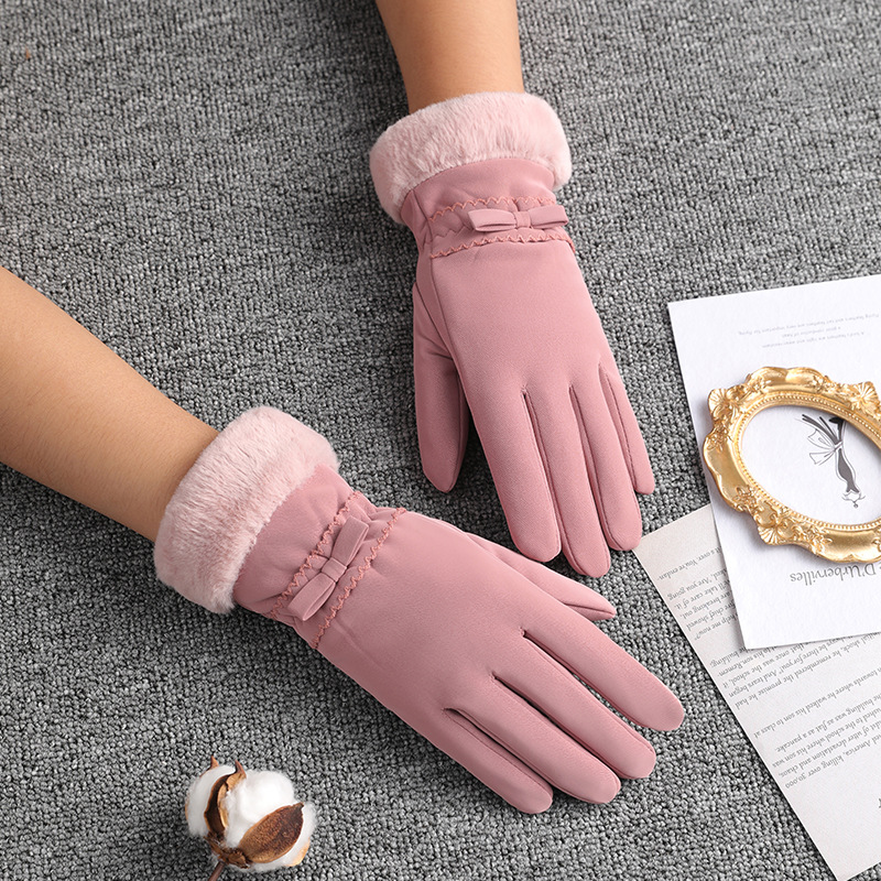 Plush Thick Windproof Touch Screen Driving Gloves