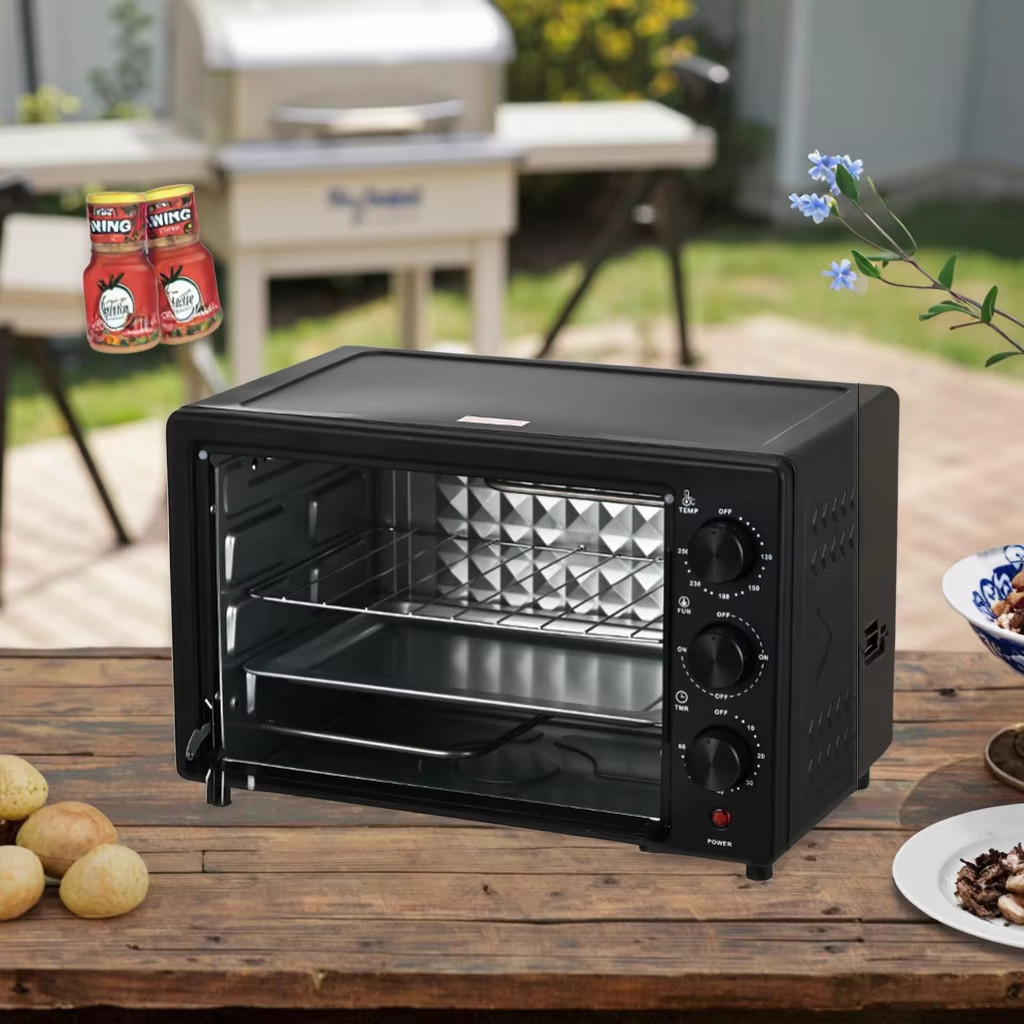 22L Electric Oven Grill Countertop Mini Toaster Pizza Oven W Temp Timer