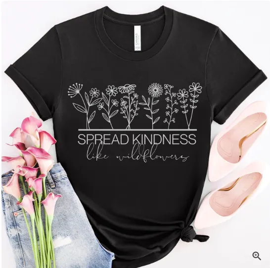 European And American Digital Printing Casual Round Neck Short Sleeves Black - Shop at LoveMi