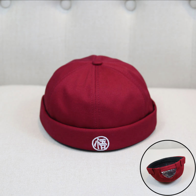 Retro Melon Hat Male Four Seasons Hip-hop Korean Version Of Beret Hat Street Hipsters Hats Without Eaves Landlord Women