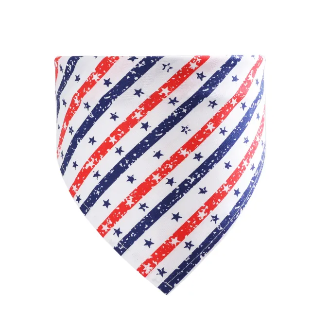 Pet Cotton Handkerchief Triangle Scarf Cat And Dog Accessories Red Blue Stripes - Shop at LoveMi