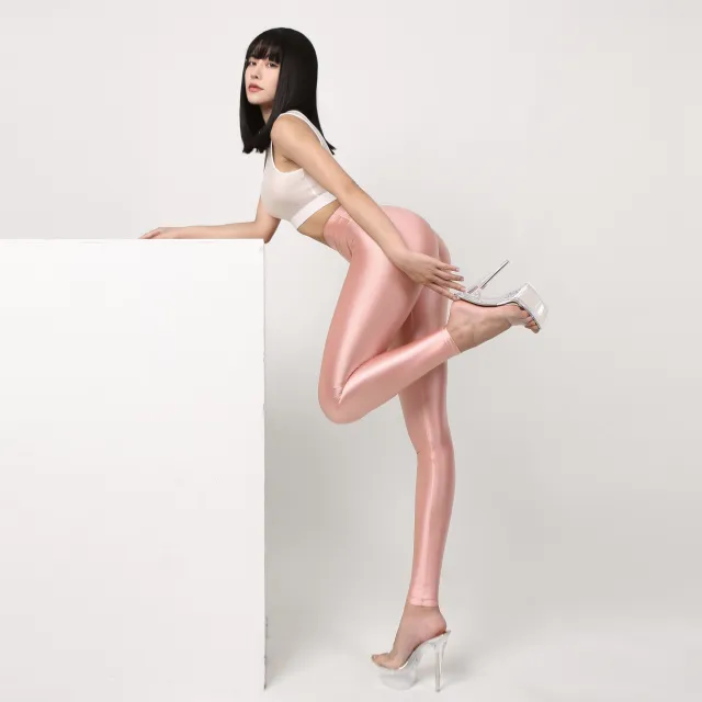 Greasy Skin Nine Part Crotch Silky And Elastic Pink - Shop at LoveMi
