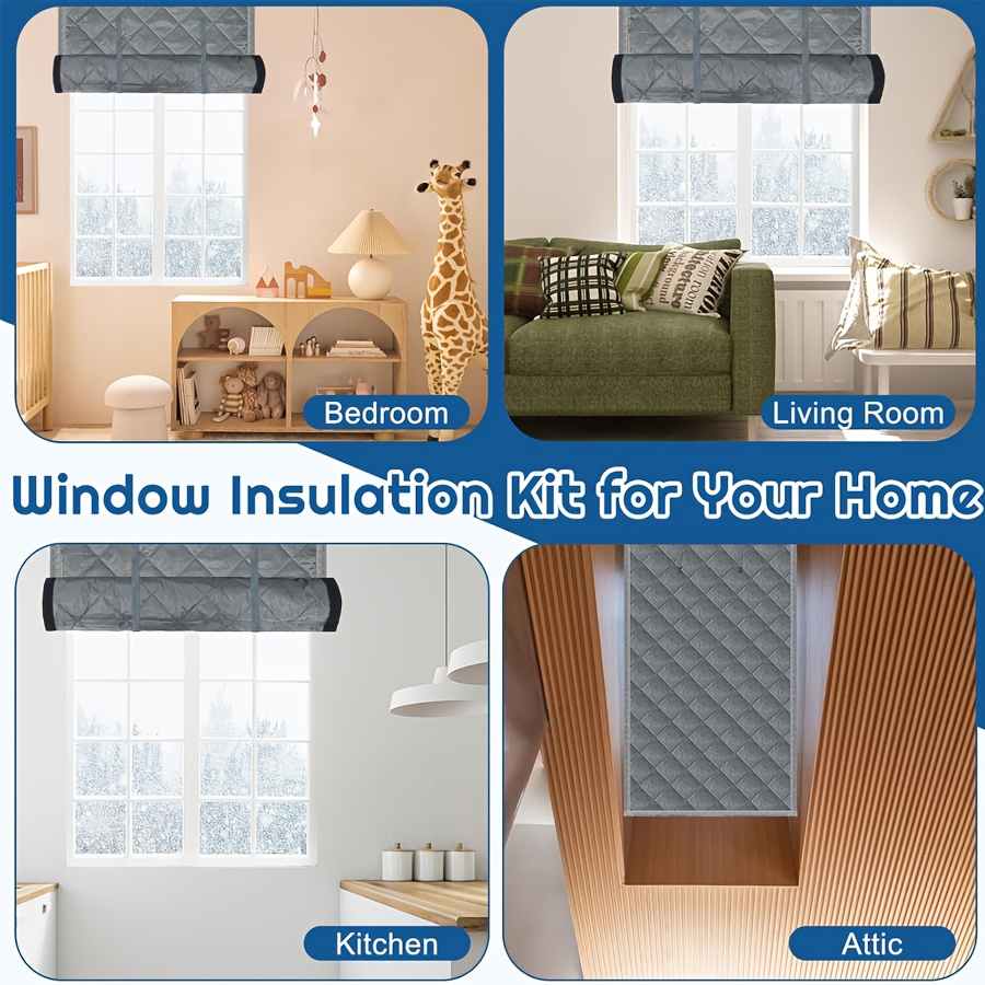 Winter Magnetic Thermal Insulated Door Curtain, Thick Warm Cotton Windproof Privacy Light Blocking Door Screen With Upgrade Buckle For Home Garage Shop Cold Protection — foto 8