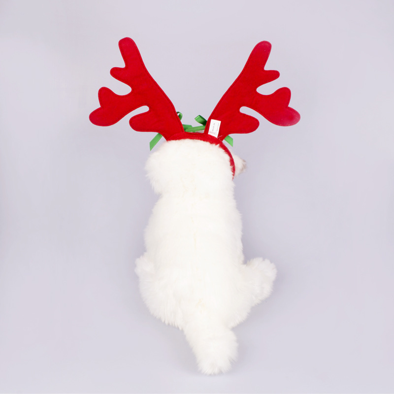 Title 10, Christmas Pet Headdress Dog Adjustable Elk Bell...