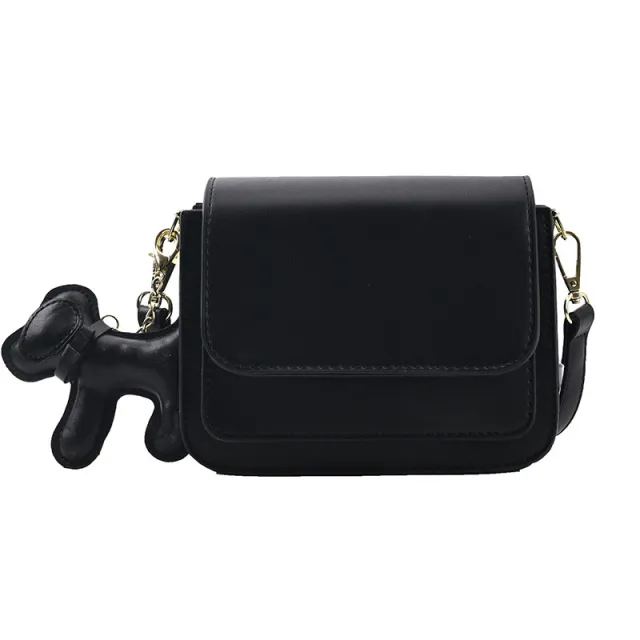 Puppy Pendant Trendy Personality Pure Bag Shoulder Bag Black - Shop at LoveMi