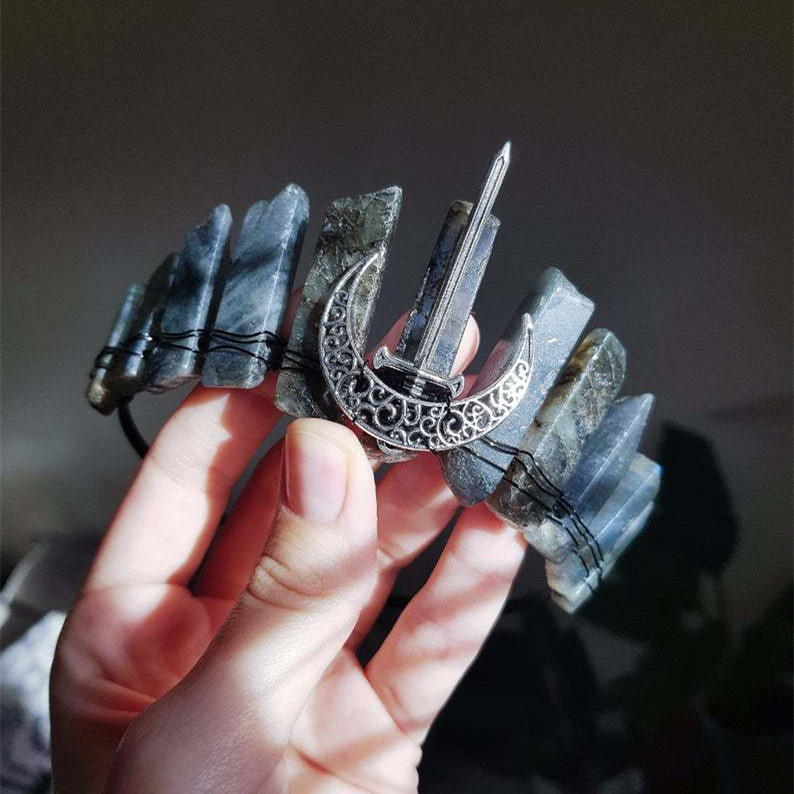 Natural Grey Labradorite Diy Headband 3 Style - Shop at LoveMi