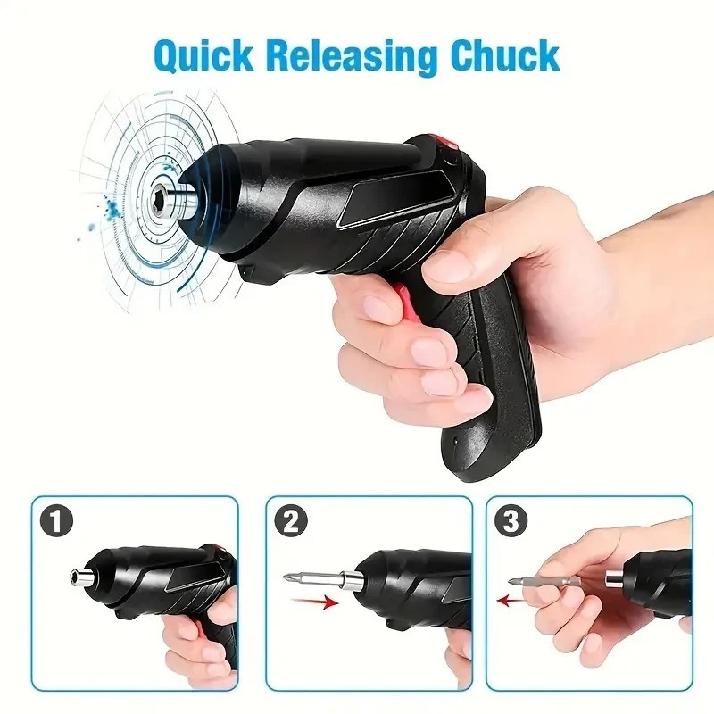 47 In 1 Cordless Electric Drill Set Electric Driver Screwdriver Rechargeable NEW — foto 3