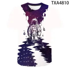 Summer Fashion Astronaut Starry Sky 3D Digital Print T-Shirt - 03Color - View 1