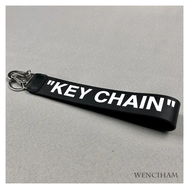 Letter Printing Electroplating Pendant Keychain Black - Shop at LoveMi