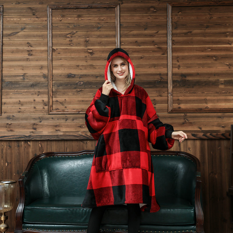 Red and Black Large Plaid