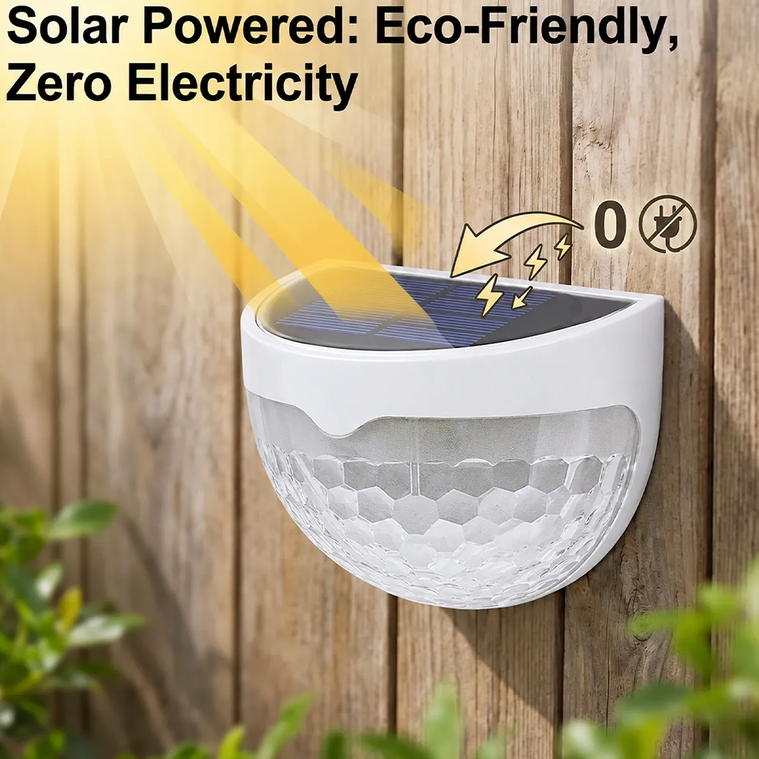 8PCS Super Bright Solar Powered Door Fence Wall Lights LED Outdoor Garden Lamp — image 10