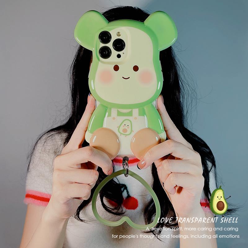 Avocado Doll With Bracelet Phone Case Silicone Protective Cover - Image 3