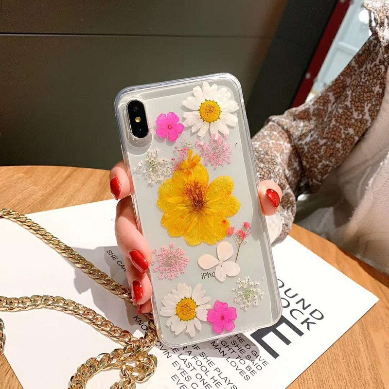 Back Cover Epoxy Preserved Flower Phone Case - Image 3