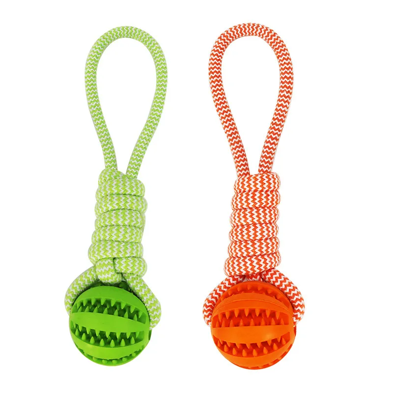 Dog Toys Treat Balls Interactive Hemp Rope Rubber Leaking Balls For Small Dogs Chewing Bite Resistant Toys Pet Tooth Cleaning Bite Resistant Toy Ball For Pet Dogs Puppy – image 10