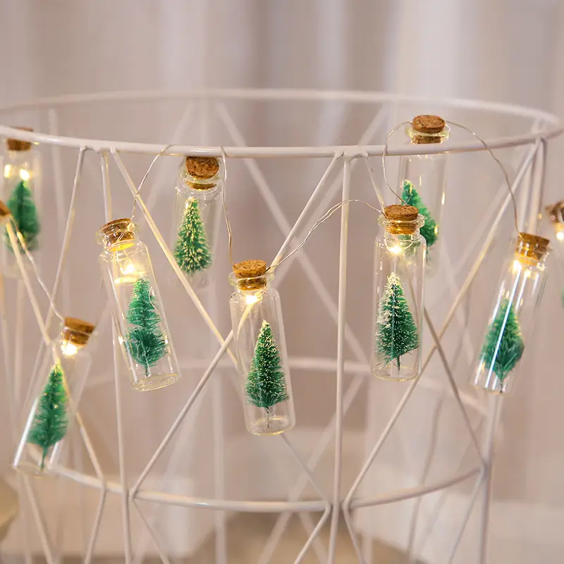 Led Wishing Bottle Christmas Tree Copper Wire Decorative String Lights