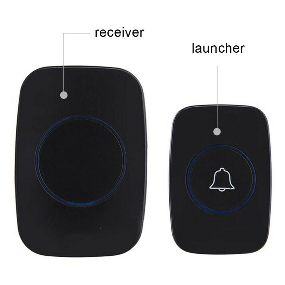 Wireless Doorbell Waterproof Range Door Bells Kit Cordless Plug-in Home Office
