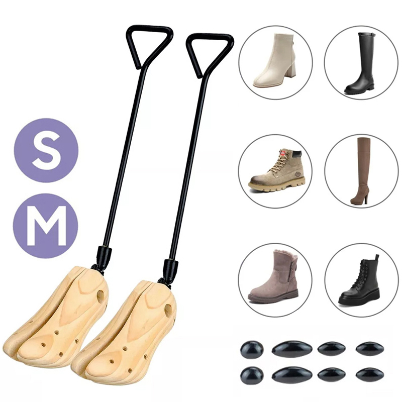 2X Mens Womens Wooden Boot Stretcher Widener Shoe For Cowboy Boots — image 3