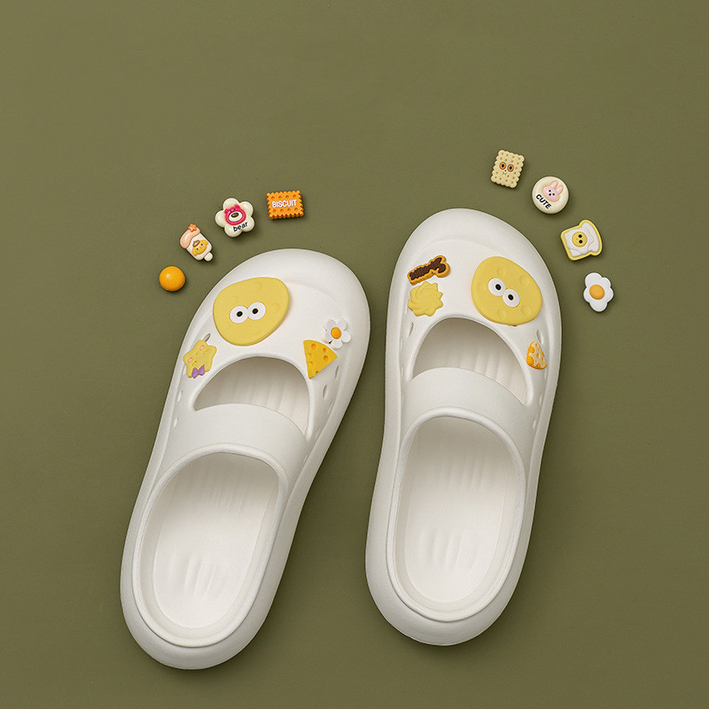 Cute Hole Shoes Women's Outer Wear Closed Toe